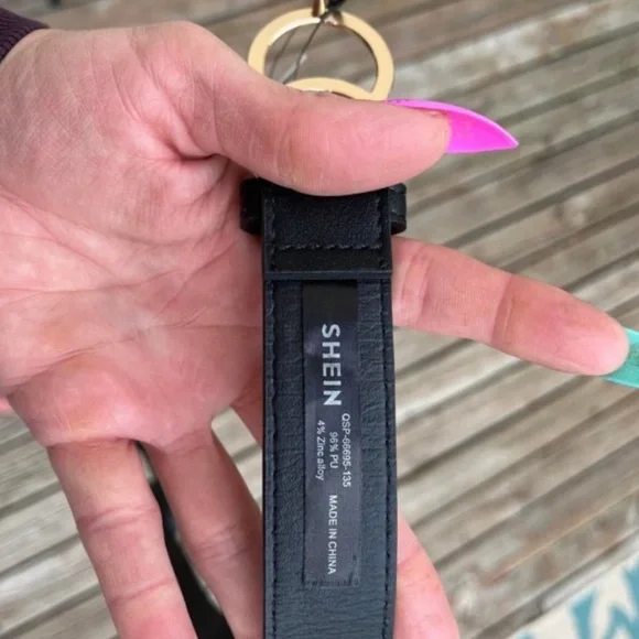 🆕 SHEIN Gold Rings Belt - Picture 2 of 2